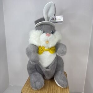 VTG Pouche Easter Bunny Rabbit Plush 12" Cottontail Creations 1989 With Tags